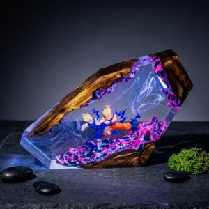 Super anime resin night light, Dragon Ball Z Figure, gift ideas for him, Energy Warrior Battle Lamp, father's day gift ideas, Gift for dad image 6
