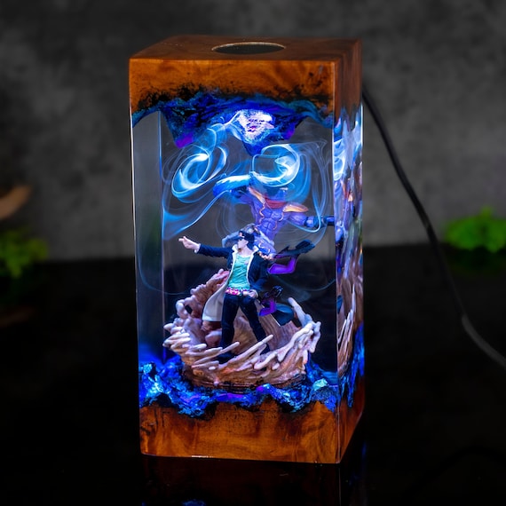 Jotaro Kujo Resin Lamp, Gojo Satoru resin night light, Jujutsu Kaisen-Inspired Collectible, Otaku Room Decor Gift for him