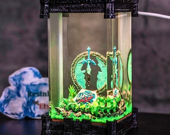 TOTK Resin Wood Night Light gift for Game fans -Master Sword Lamp, TLOZ BOTW Resin Art, Christmas gifts