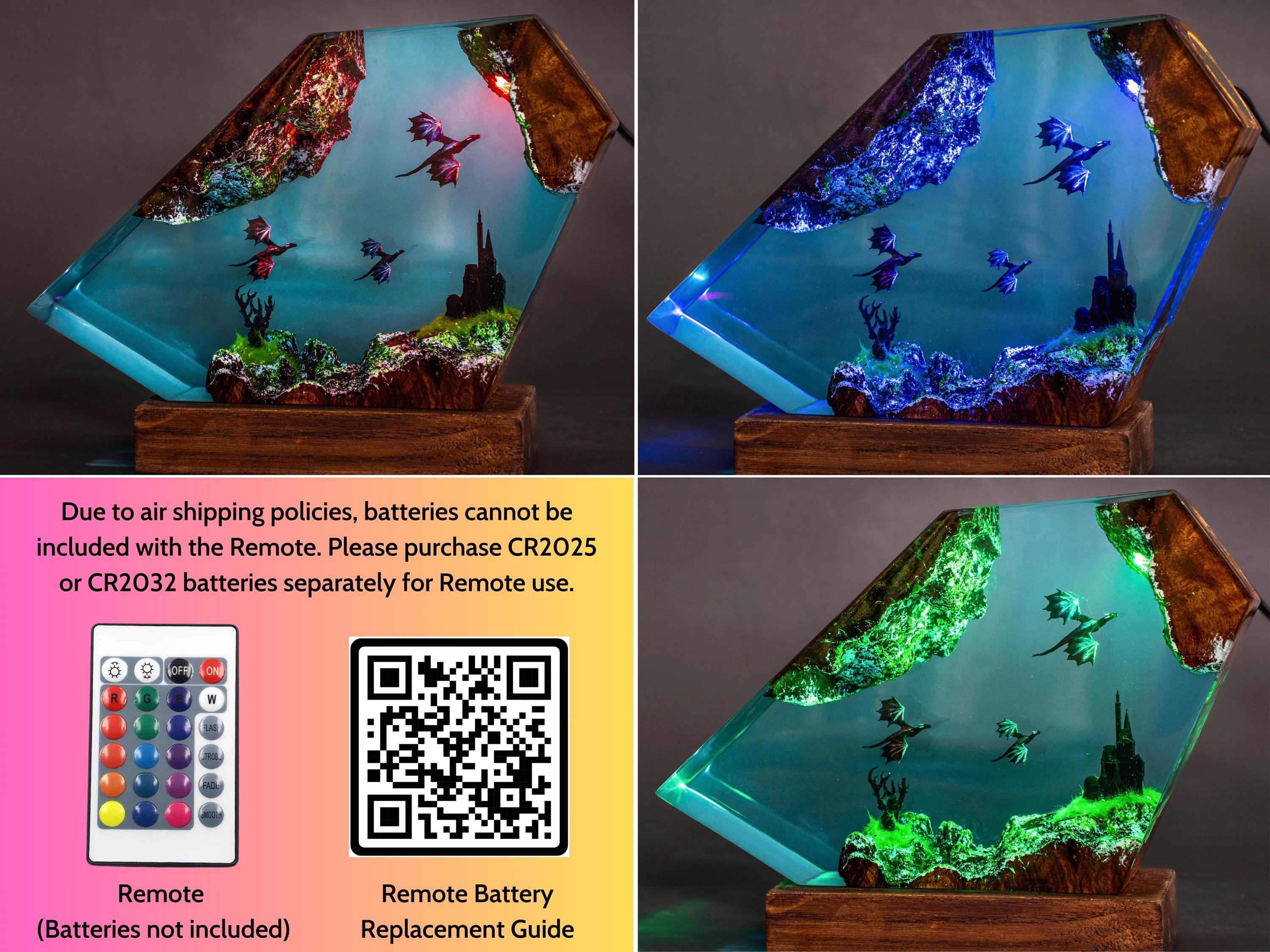 Dragon Resin Night Light, Fire Dragon and Ice Dragon Lamp, christmas gift ideas for him