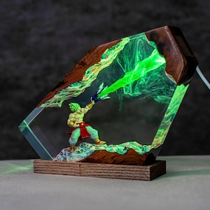 Super anime resin night light, Dragon Ball Z Figure, gift ideas for him, Energy Warrior Battle Lamp, father's day gift ideas, Gift for dad image 13