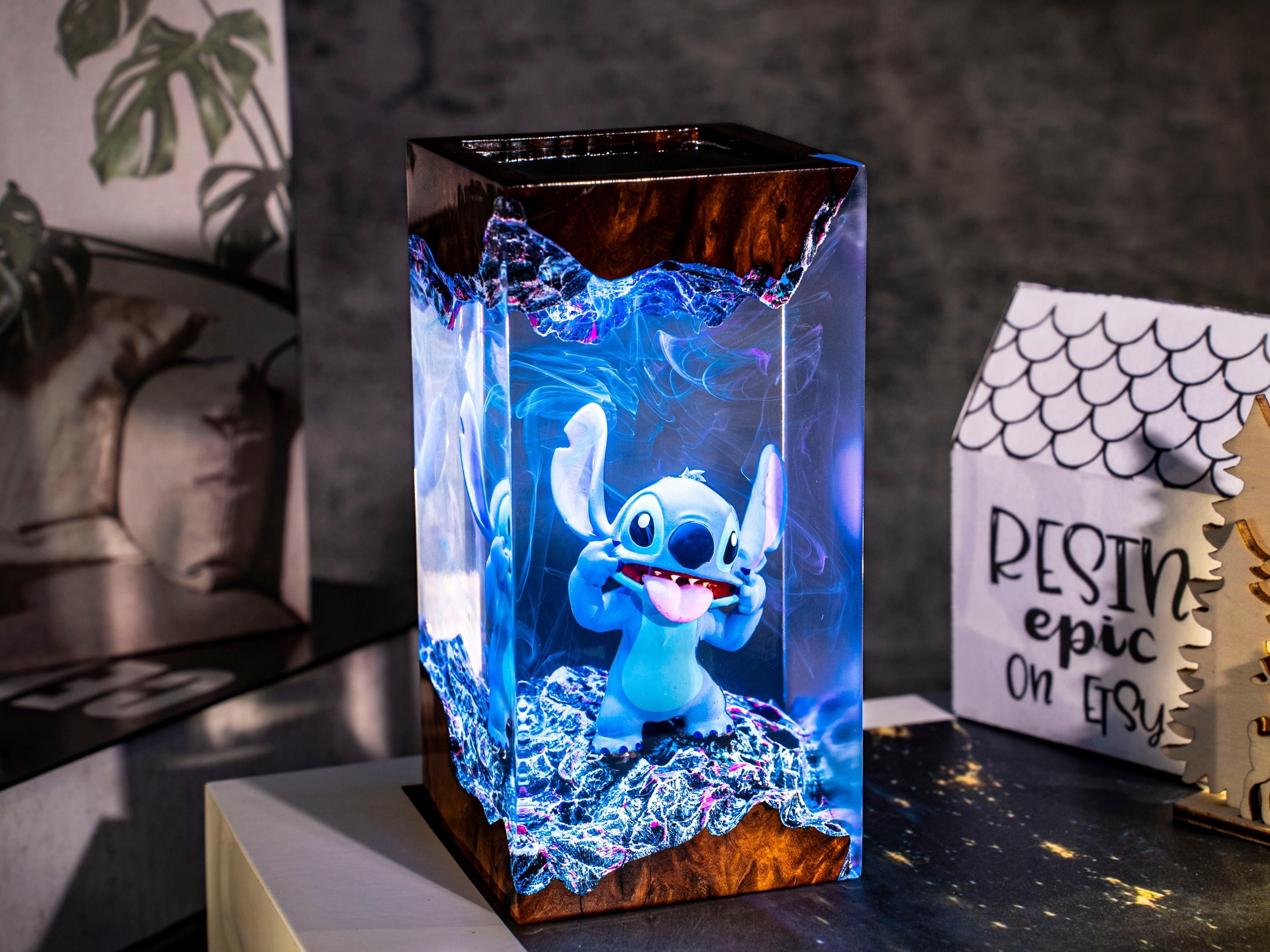 Stitch Resin Night Light – Blue Koala resin lamp, Custom Gift for Kids & Mother, Stitch and Lilo gift