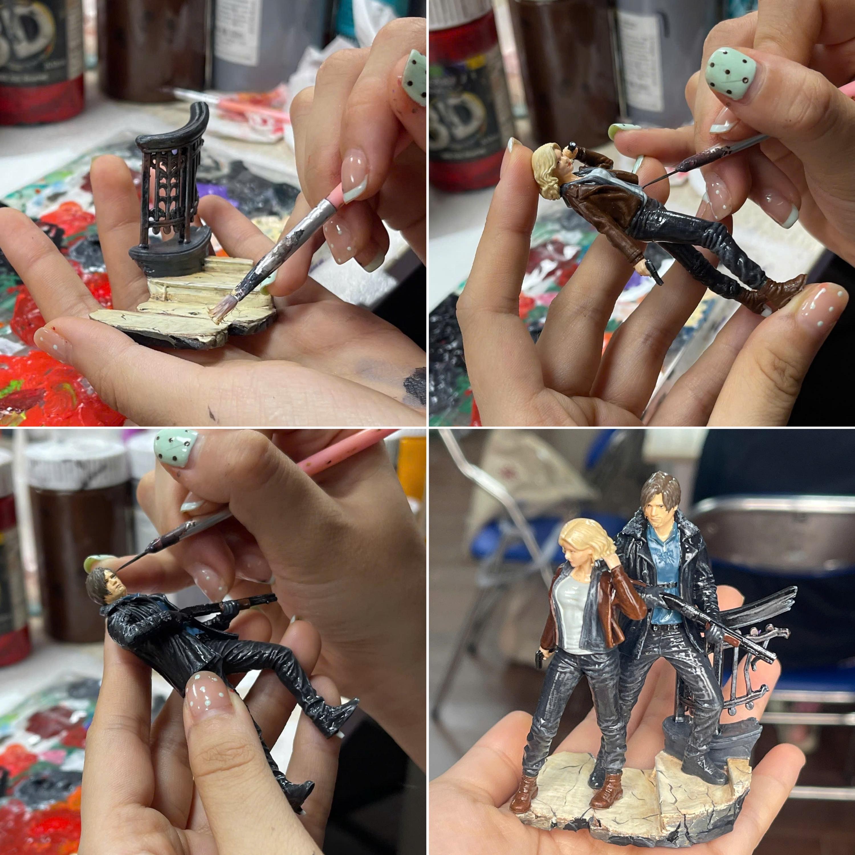 Leon S Kennedy Resin Lamp, Resident Evil Night Light, Ashley Graham figure, Resident Evil 9 Requiem for him