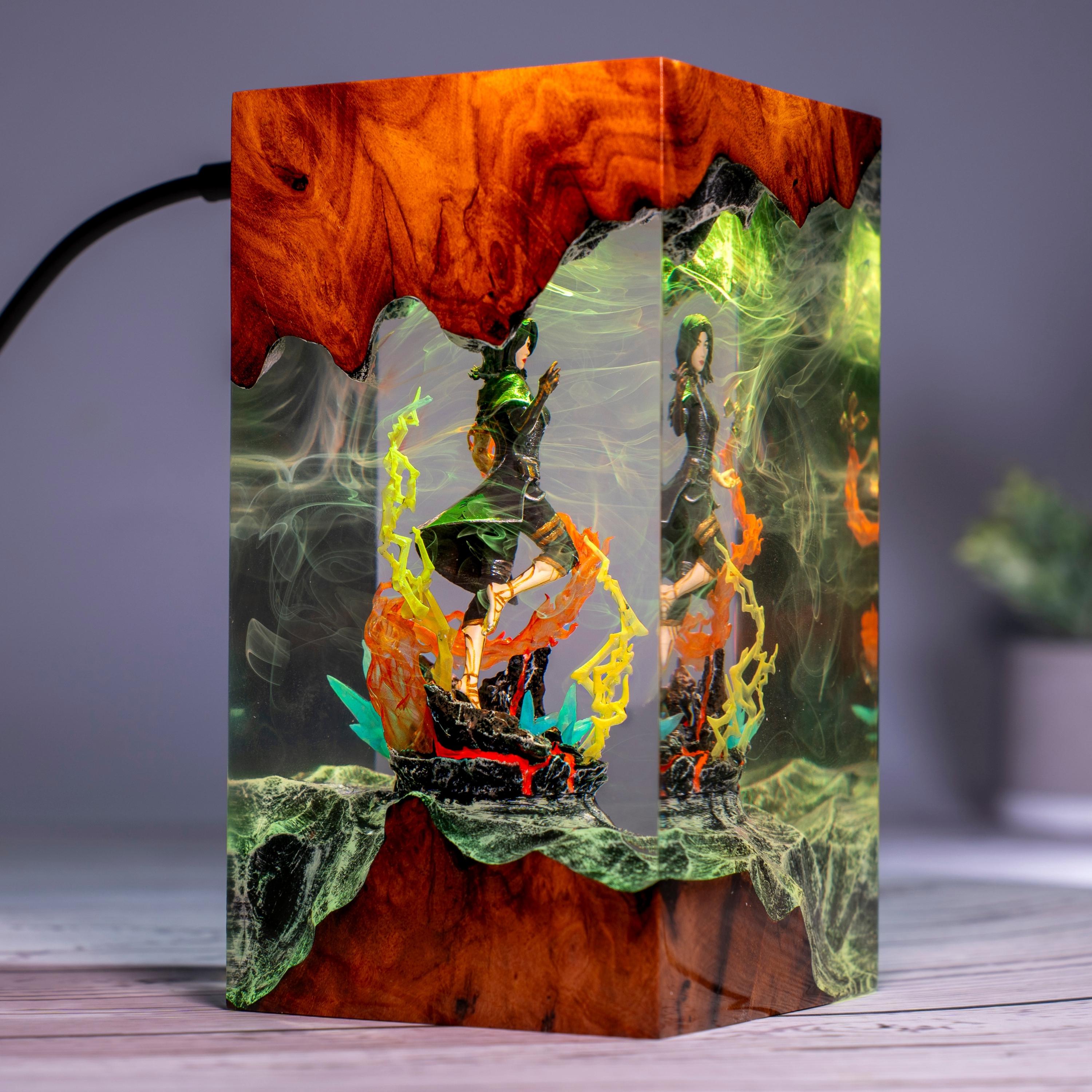 Expedition 33 Lune Resin Lamp | Fantasy Game Collectible Gift, Lune Figure, Diorama Maelle Expedition 33 Night lamp