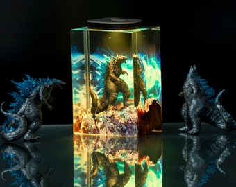 God.zilla. vs Ko.ng monster resin night night- diorama resin epoxy, the new em.pire, Land inside the Earth, The Ne.w Em.pire