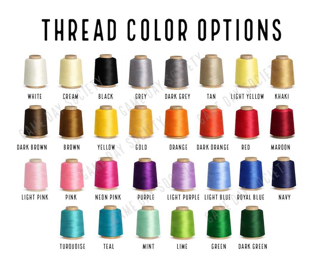 Embroidery Thread Color Chart | Etsy Seller Resource (digital Download ...