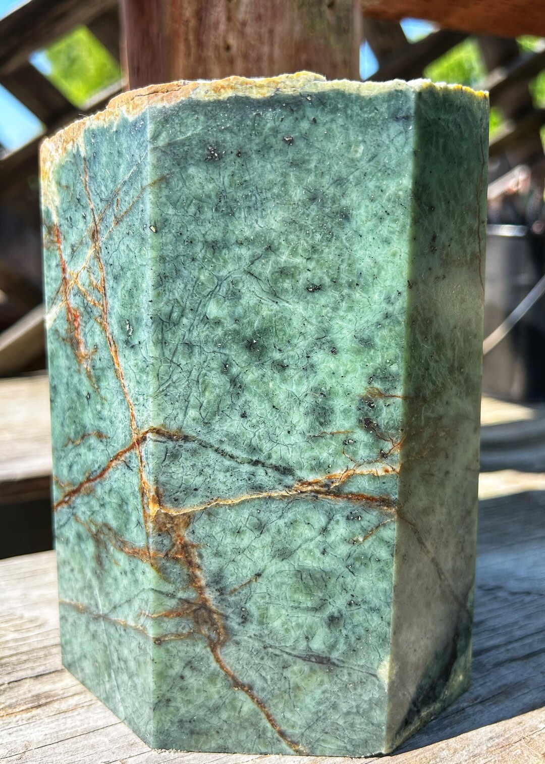 Carving Grade Gem Serpentinite Sphere Starter Block Cabbing Rough Very ...