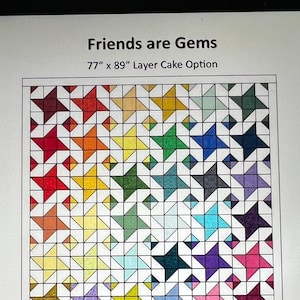 Friends Are Gems Digital Quilt Pattern