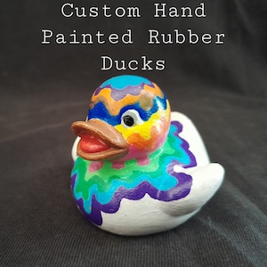 Costum Rubber Duck/ Personalized Rubber Duck /Hand painted ducks