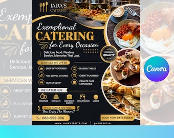Catering Flyer Template | Graduation Flyer | Thanksgiving Flyer | Event Flyer | Cookie Flyer | Cafe Flyer | Instant Download
