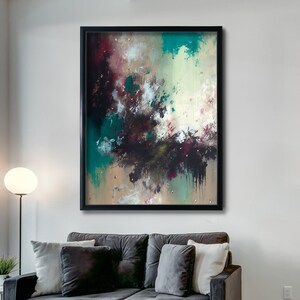 Bold Abstract Printable Art, Printable Download, Instant Download, Abstract Minimal Print, Extra Large Wall Art, Geometric Art, Purple, Teal