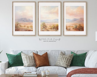 Arizona Desert Print Set of 3: Boho Wall Art (Digital Download)