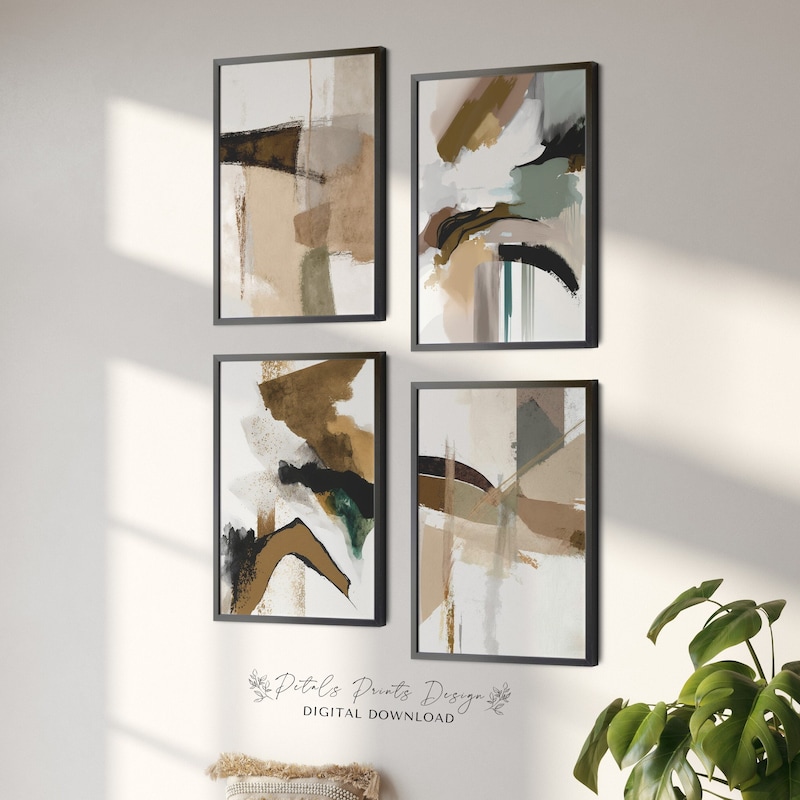 Abstract Print Set - Etsy