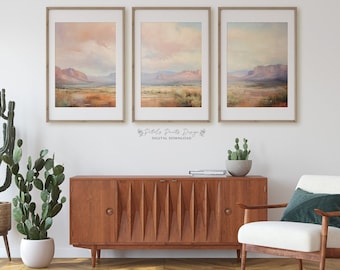 Desert Landscape Print Set: Boho Arizona Wall Art (Digital Download)