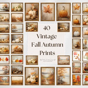 Fall Gallery Wall Art: Vintage Autumn Prints Set (Digital Download)