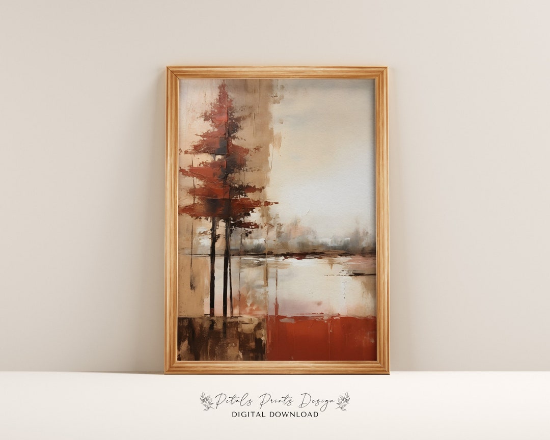 Modern Vintage Abstract Textured Printable Wall Art, Neutral Textured