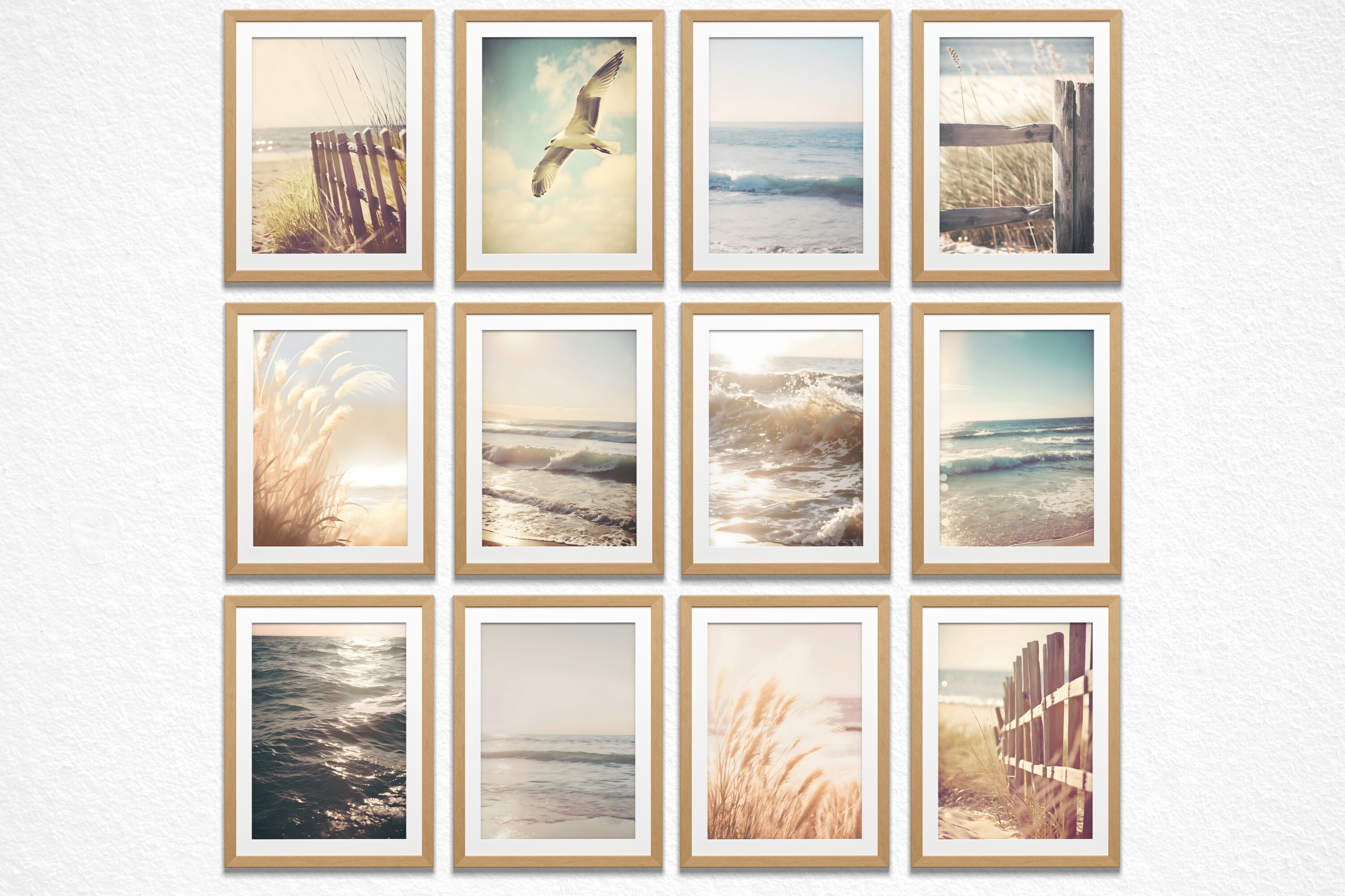 Vintage Beach Prints Bundle of 12 Coastal Wall Decor Beachy Etsy