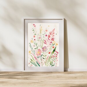 Botanical Watercolor Wall Art - Digital Download - Instant Download - Botanical Art - Watercolor Art - Nature Inspired Art
