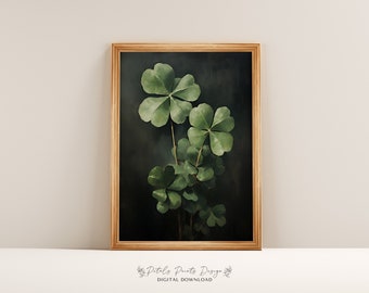 Rustic Clover Print: St Patrick's Day Irish Wall Decor (Digital Download)