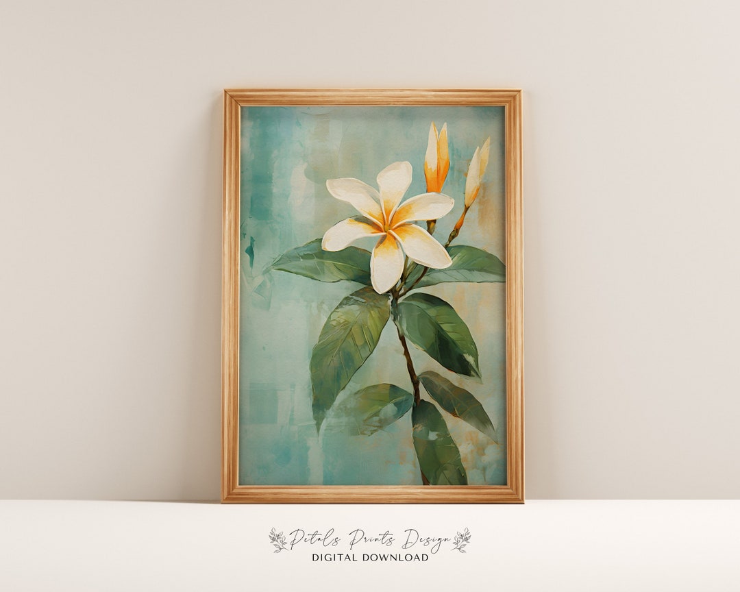 Printable Fruit Trees Decor Palm Tree Art Print Vintage Etsy