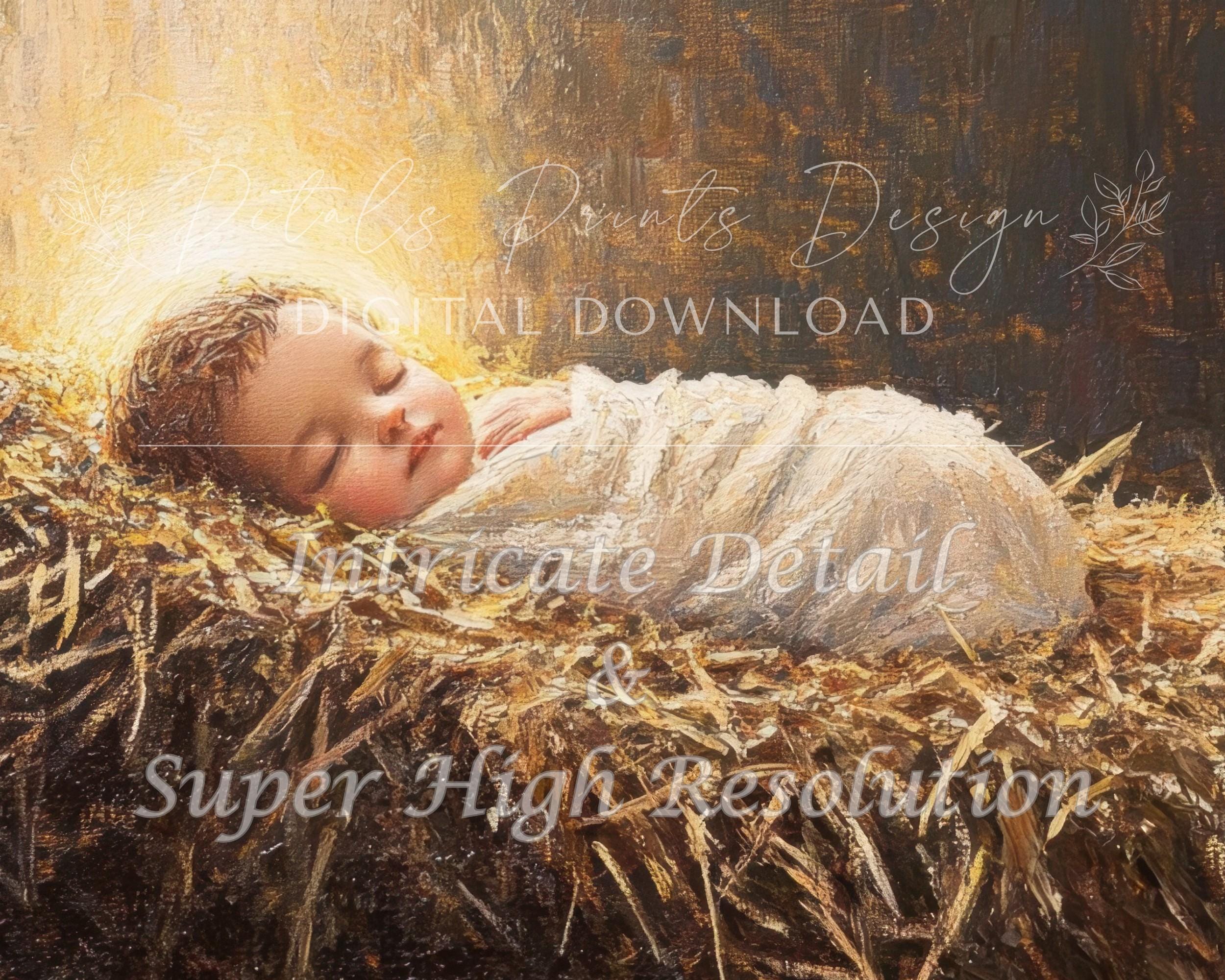 Vintage Nativity Scene Art Prints: Christmas Gallery Wall (digital ...