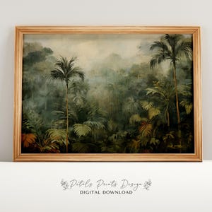 Druckbares Dschungel Baum Dekor, Palme Kunstdruck, Vintage Dschungel Druck, druckbare Dschungel Dekoration, Safari Dschungel Dekor Kunstdruck 2024