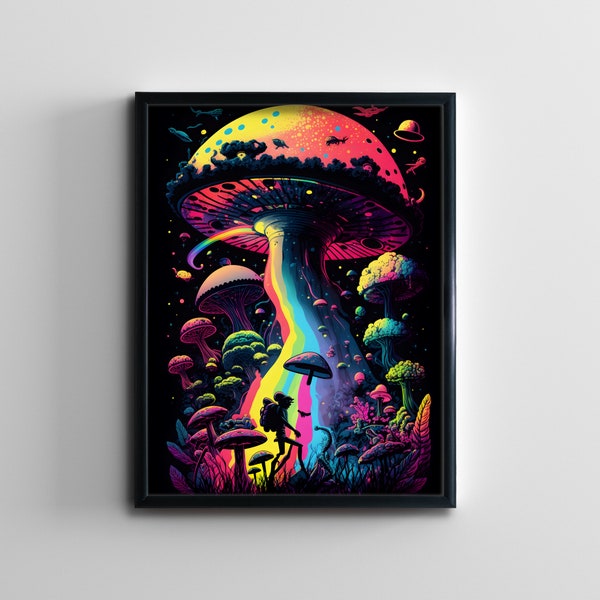 Alien Mushroom Art - Etsy