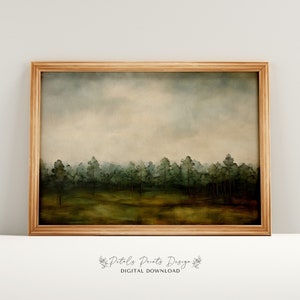 Neutral Country Printable Vintage Wall Art, Neutral Field Landscape Prints, Countryside Painting, Rustic Farmhouse Decor Art Print 2024