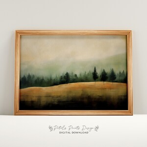 Neutral Country Printable Vintage Wall Art, Neutral Field Landscape Prints, Countryside Painting, Rustic Farmhouse Decor Art Print 2024