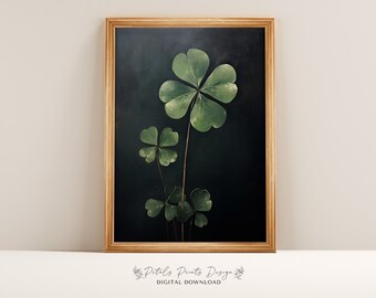 Rustic Clover Print: St Patrick's Day Irish Wall Decor (Digital Download)