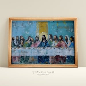 The Last Supper Vintage Art Print: Rustic Christian Decor (Digital Download)