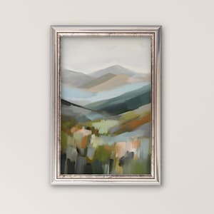 Abstract Mountain Painting: Nature Inspired Wall Art (Digital Download)
