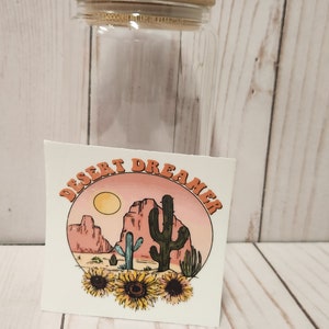 RTS/UVDTF/ Calcomanías de 3 pulgadas/ Listo para aplicar/Fácil de usar/ Calcomanías UV/Cactus