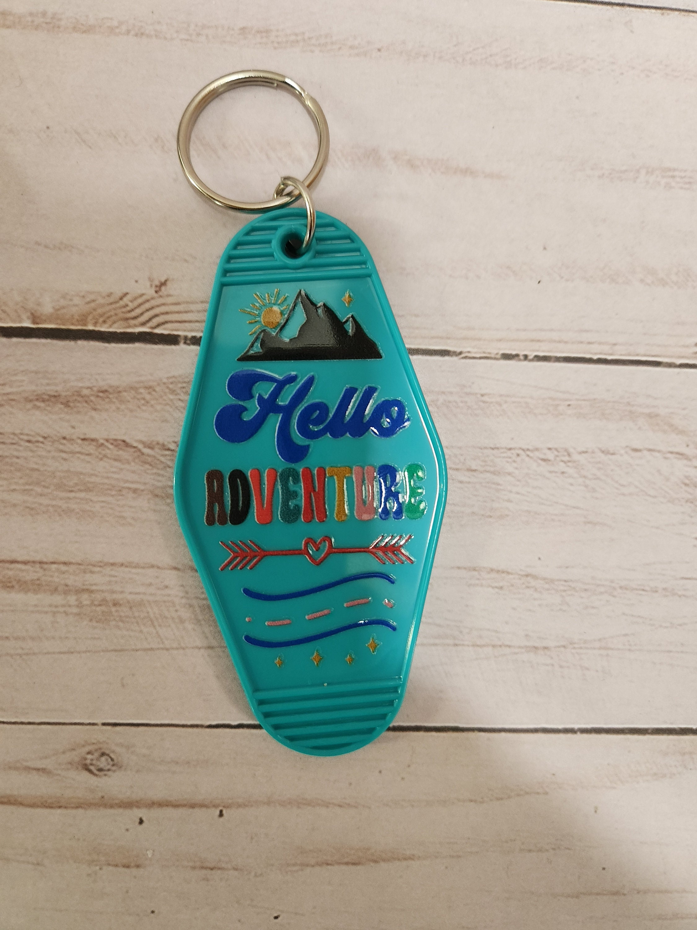 Blank Motel Keychain / Retro Hotel Key Tag / Vintage Motel Keychain /  Keychain Blank for Crafts / Gold Hardware / Bulk Keychains / Plastic