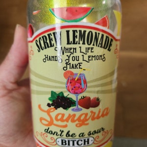 16 oz UV-Dtf/Uv dtf cup wrap/geen warmte nodig/geen wieden/gemakkelijk aan te brengen/Cup wrap/sticker/klaar om te verzenden/Sangria/zomertijd/plezier in de zon/zomer
