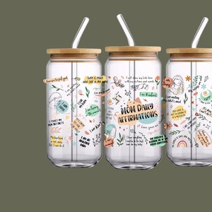 450 ml UV-Dtf/Uv dtf Cup Wrap/Keine Hitze erforderlich/Kein Jäten/Einfach anzubringen/Cup Wrap/Aufkleber/Bereit zum Versenden/Mütter Inspiration/Motivation/Affirmation/