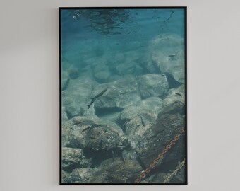 Relaxing Ocean Print, Calm Sea Photography, Minimal Decor, Living Room Decor, Sea Poster, Calming Wall Art, Sea Print, Abstract Wall Art