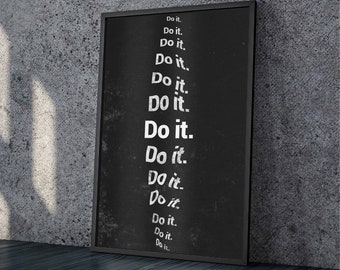 Motivational Wall Art Print - Home Office Decor - Inspirational Posters - Home Gym - Printable Quote - Bedroom Inspiration