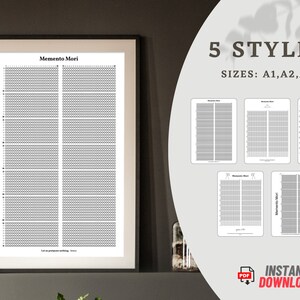 Memento Mori Poster Pack - Stoische Reflections Bundle: Kartieren Sie die Reise Ihres Lebens oder schenken Sie personalisierte Inspiration an Ihre Liebsten