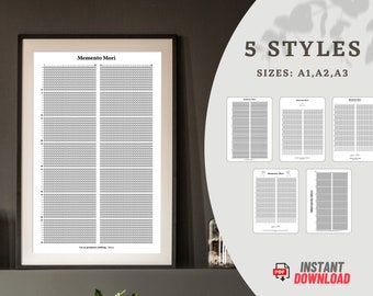 Memento Mori Poster Pack: Stoic Life Journey Map (PDF)