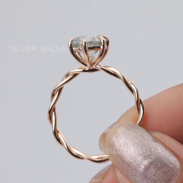 Rope Engagement Ring - Etsy