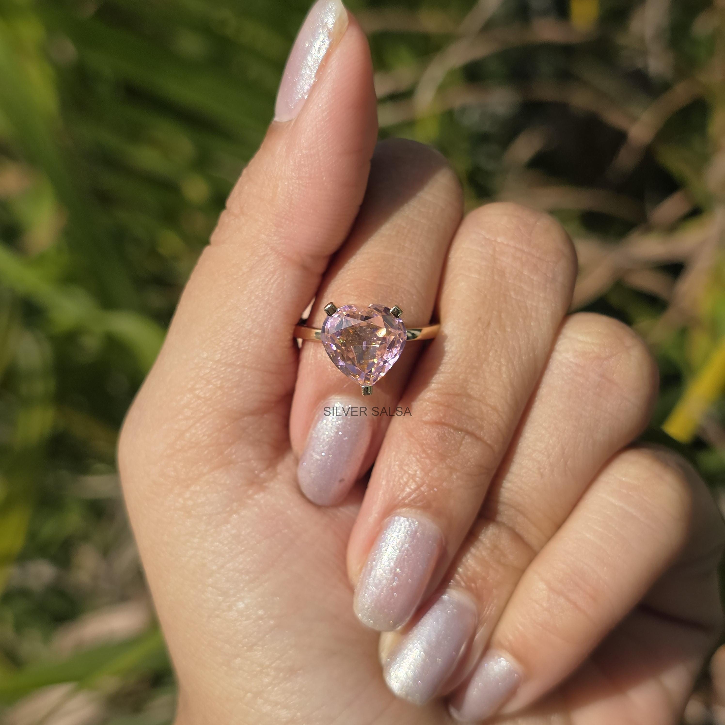 Anello di fidanzamento rosa, anello in morganite oro rosa, anello di fidanzamento edoardiano