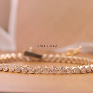 Ronde diamanten ring set tennisarmband Moissaniet ring set armband diamanten armband voor vrouwen bruids armband voor huwelijkscadeau voor vrouwen