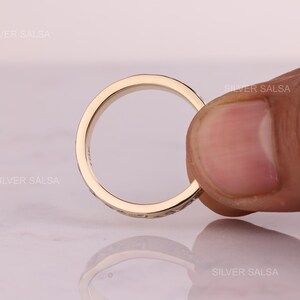 Flerformad Moissanit Diamant Vigselring i massivt guld Cocktailring Triangel Baguette Rund Moissanitring 10kt Guldring För Henne bild 6