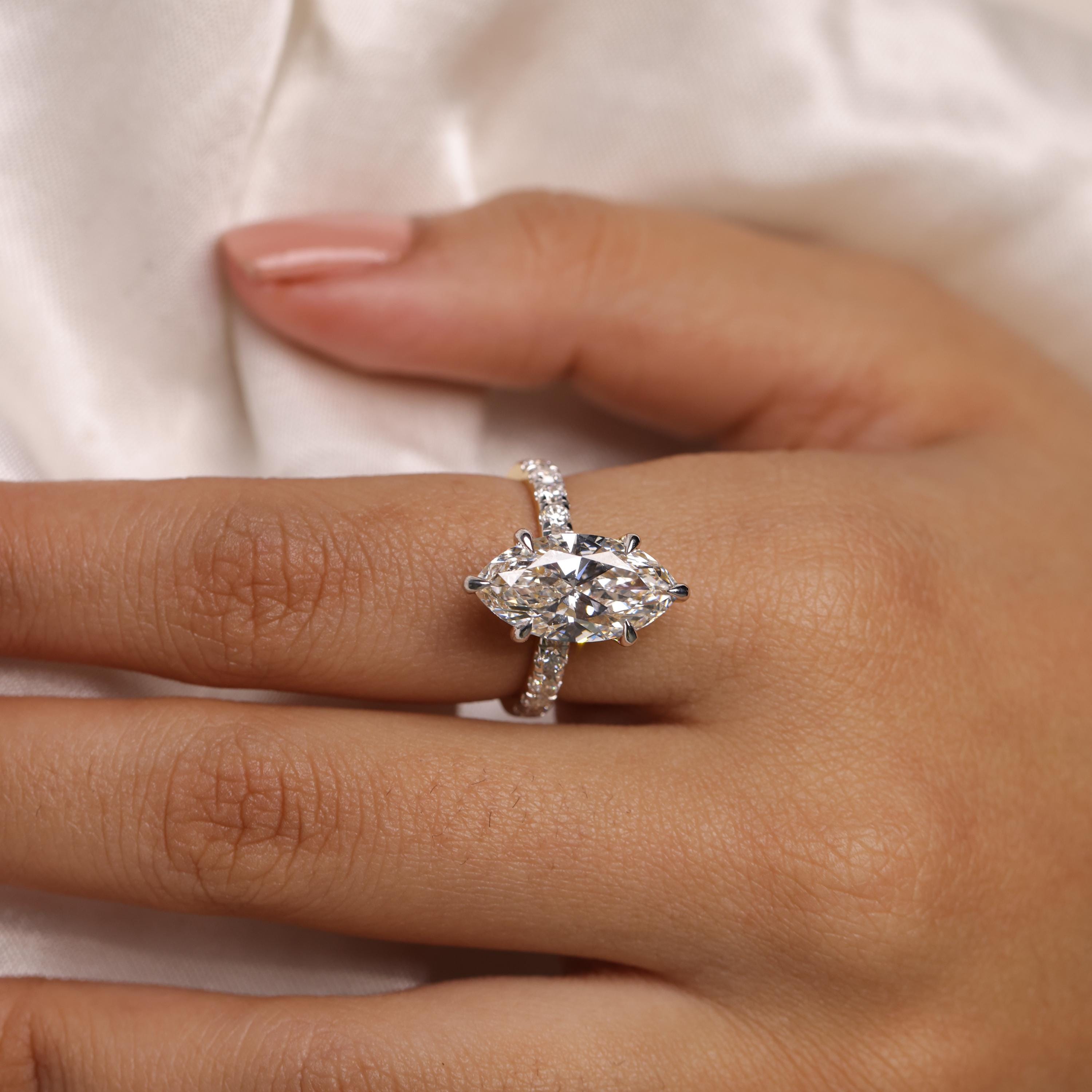 M y　ジェイダイト　6.516 ダイヤモンド　1.44 リング　指輪 マーキスカット ラボダイヤモンド 結婚指輪 セレーナ・ゴメス風 婚約