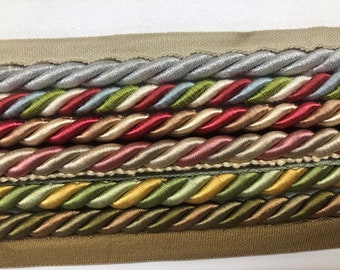 4 YARDS /  1/2" Twisted Rope Cord with Lip / Trim / Piping / Drapery / Pillows / Home Decor / Upholstery / 4 Yard MINIMUM = QTY 1