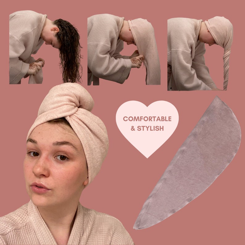 Hair Towel Wrap Sewing Pattern Instant PDF Digital Download DIY With