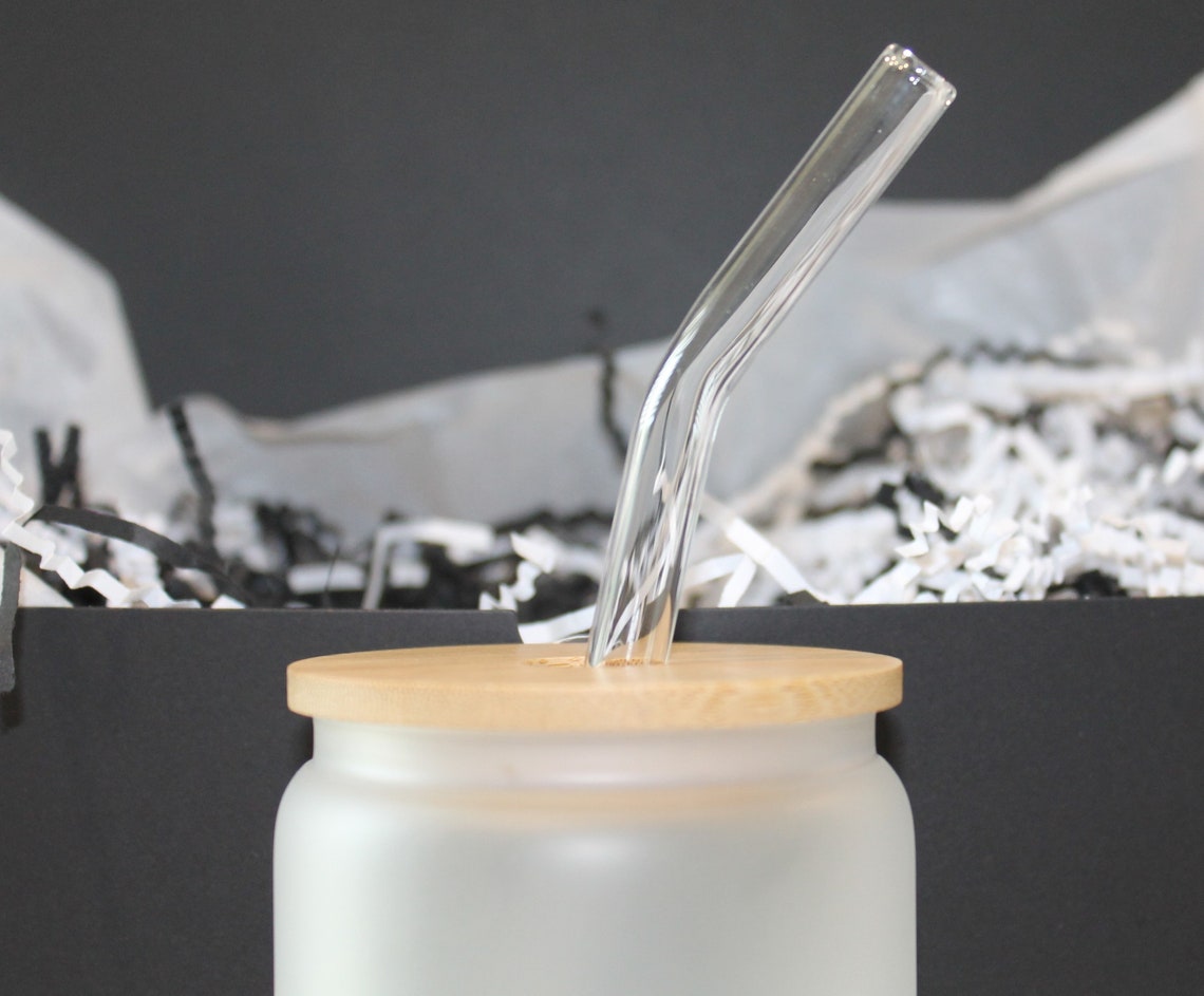 Iced Coffee Cup Glass With Lid and Straw Gift for Her Gifts Etsy