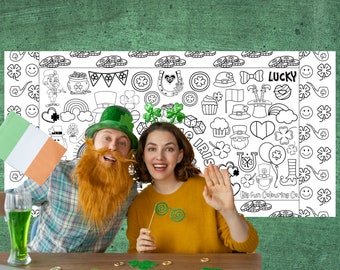 Luck O' the Irish St. Patrick's Day Colouring Poster (48"x24")