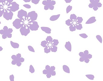 Falling Sakura Decal: Cherry Blossom Car, Laptop, Tumbler Sticker